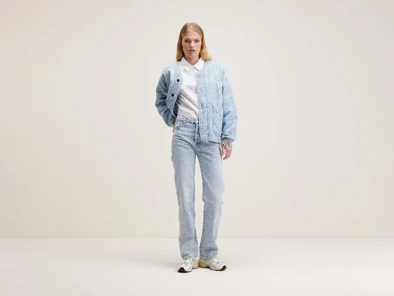 Koala liner-style jacket (242 / W / BLUE BLEACH) Nylon Fabric Polyester Fabric Spandex Fabric