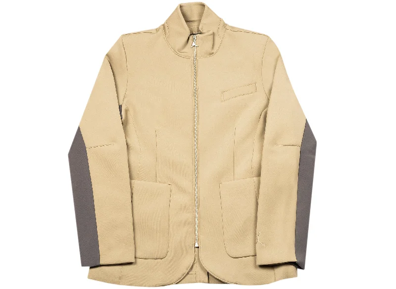 Women's Jordan New Classics Capsule Suit Jacket in Khaki Cotton Fabric Linen Fabric Terry Fabric Women's Jordan New Classics Capsule Suit Jacket in Khaki Cotton Fabric Linen Fabric Terry Fabric