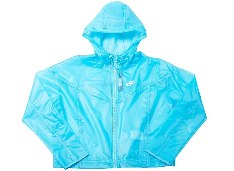 Women's Nike NSW Windrunner Transparent Jacket Zip Front Button Front Snap Front
