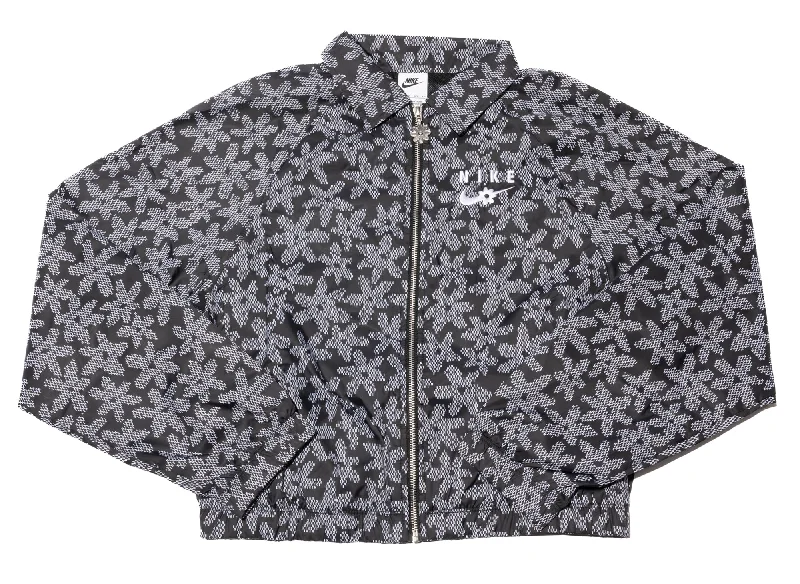 Women's Nike Sportswear AOP Woven Jacket Notch Collar Peter Pan Collar Cowl Neck