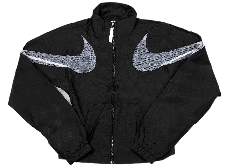 Women's Nike Sportswear Woven Air Jacket in Black Hoodie Zip-Up Jacket Button-Up Jacket Women's Nike Sportswear Woven Air Jacket in Black Hoodie Zip-Up Jacket Button-Up Jacket
