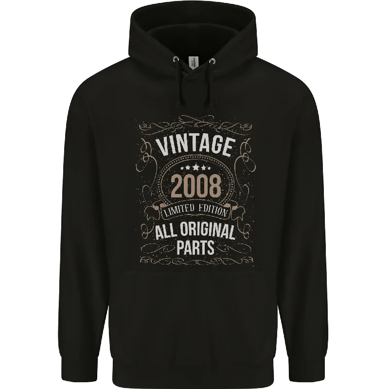 16th Birthday Limited Edition 2008 Mens 80% Cotton Hoodie Hoodie with Mesh Breathable Sporty