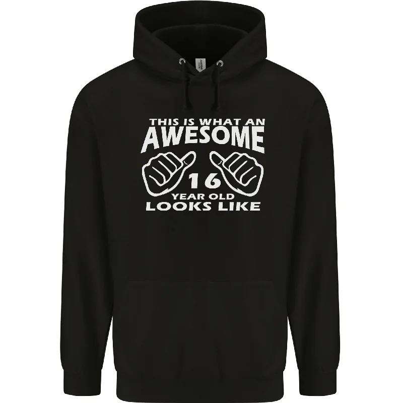 16th Birthday 16 Year Old This Is What Mens 80% Cotton Hoodie Hoodie with Lining Warm Insulated