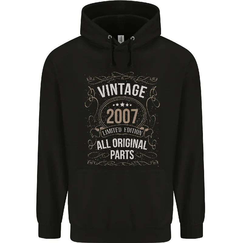 17th Birthday Limited Edition 2007 Mens 80% Cotton Hoodie Hoodie with Drawcord Adjustable Secure