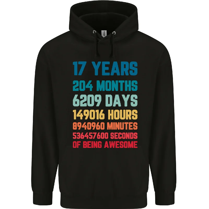 17th Birthday 17 Year Old Mens 80% Cotton Hoodie Hoodie with Patch Decorative Personalized