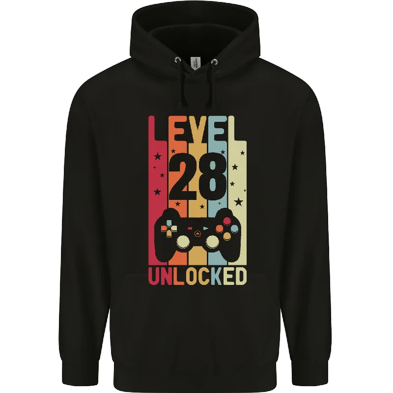 28th Birthday 28 Year Old Level Up Gaming Mens 80% Cotton Hoodie Hoodie with Earth Tones Natural Calm 28th Birthday 28 Year Old Level Up Gaming Mens 80% Cotton Hoodie Hoodie with Earth Tones Natural Calm