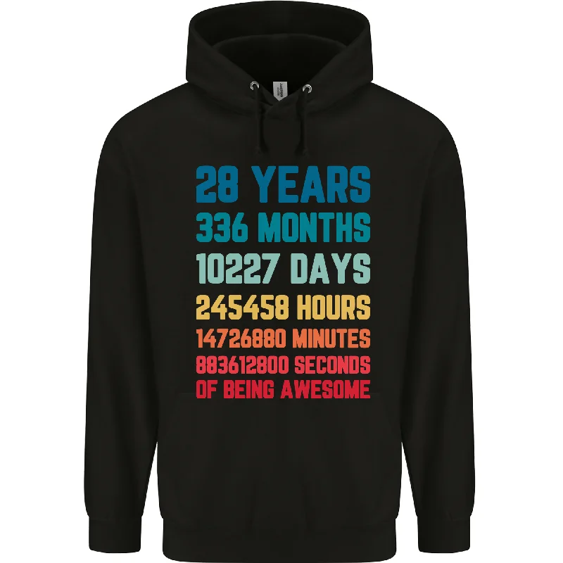 28th Birthday 28 Year Old Mens 80% Cotton Hoodie Hoodie with Turtle Neck Cozy Winter 28th Birthday 28 Year Old Mens 80% Cotton Hoodie Hoodie with Turtle Neck Cozy Winter