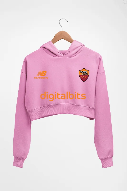 A.S. Roma 2021-22 Crop HOODIE FOR WOMEN Hoodie with Elastic Waist Stretchable Comfortable