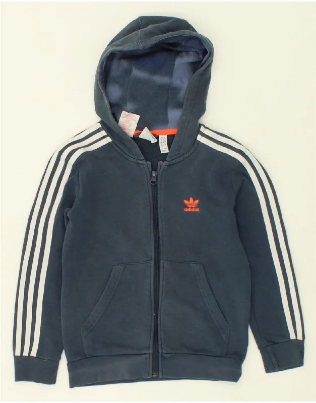 ADIDAS Boys Zip Hoodie Sweater 7-8 Years Navy Blue Cotton Graphic Hoodie Design Print ADIDAS Boys Zip Hoodie Sweater 7-8 Years Navy Blue Cotton Graphic Hoodie Design Print
