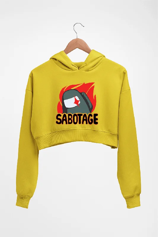 Among Us Crop HOODIE FOR WOMEN Hoodie with Patch Decorative Personalized