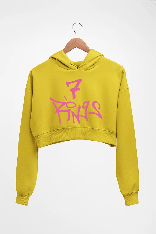 Ariana Grande Crop HOODIE FOR WOMEN Hoodie with Ribbed Neckline Snug Warm