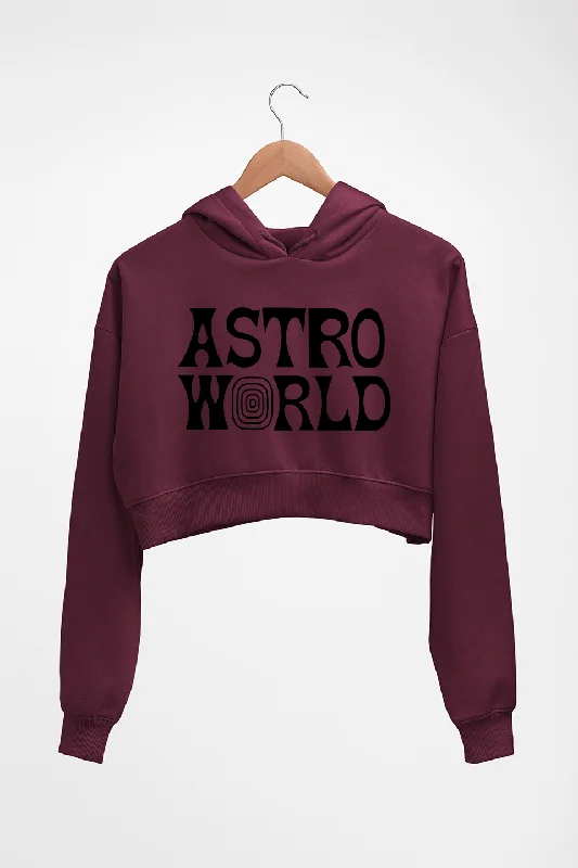 Astroworld Travis Scott Crop HOODIE FOR WOMEN Hoodie with High Neck Warm Protective