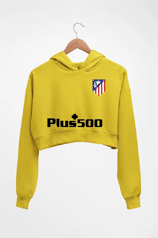 Atletico Madrid 2021-22 Crop HOODIE FOR WOMEN Hoodie with Metallic Shiny Futuristic