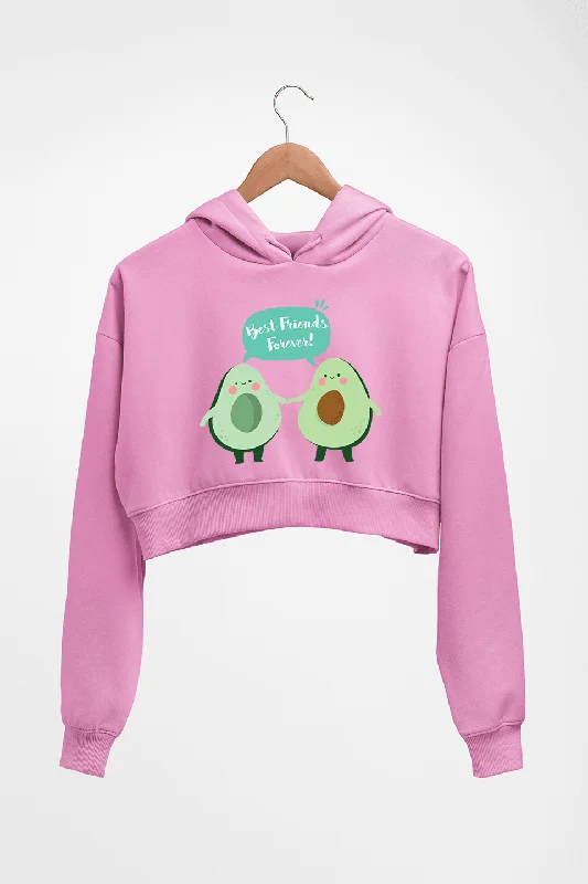 Avocado BFF Crop HOODIE FOR WOMEN Hoodie with Ribbed Neckline Snug Warm