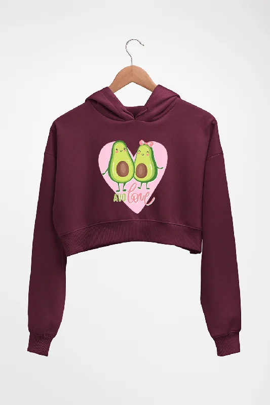 Avocado Love Crop HOODIE FOR WOMEN Hoodie with Crew Neck Simple Timeless