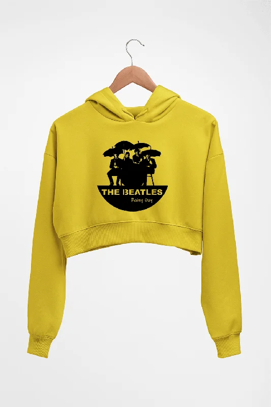 Beatles Crop HOODIE FOR WOMEN Hoodie with Slit Hem Functional Movement