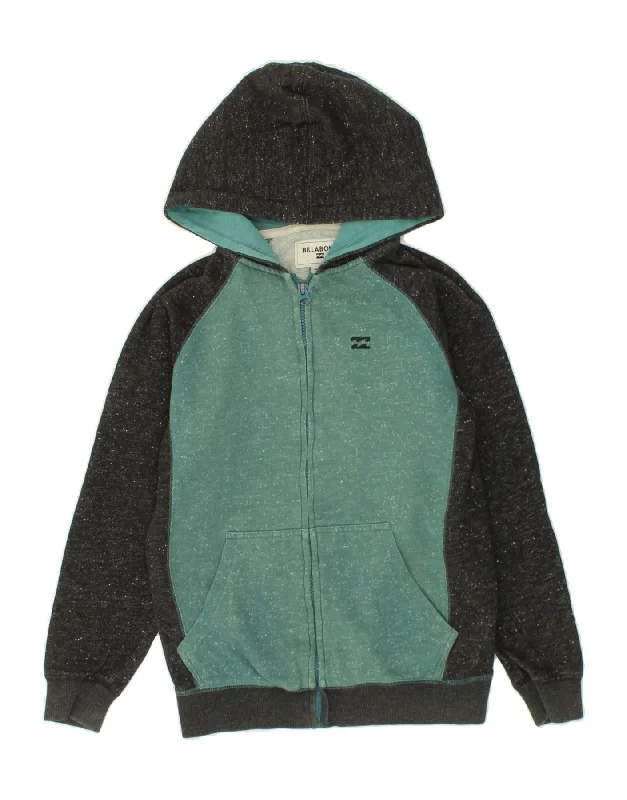 BILLABONG Boys Zip Hoodie Sweater 11-12 Years Turquoise Colourblock Cotton Hoodie with V-Neck Classic Versatile BILLABONG Boys Zip Hoodie Sweater 11-12 Years Turquoise Colourblock Cotton Hoodie with V-Neck Classic Versatile