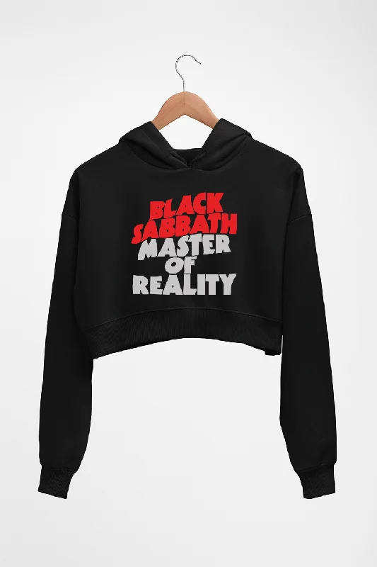 Black Sabbath Crop HOODIE FOR WOMEN Hoodie with Drawstring Waist Adjustable Fitted