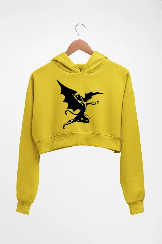 Black Sabbath Crop HOODIE FOR WOMEN Hoodie with Button Placket Classic Preppy
