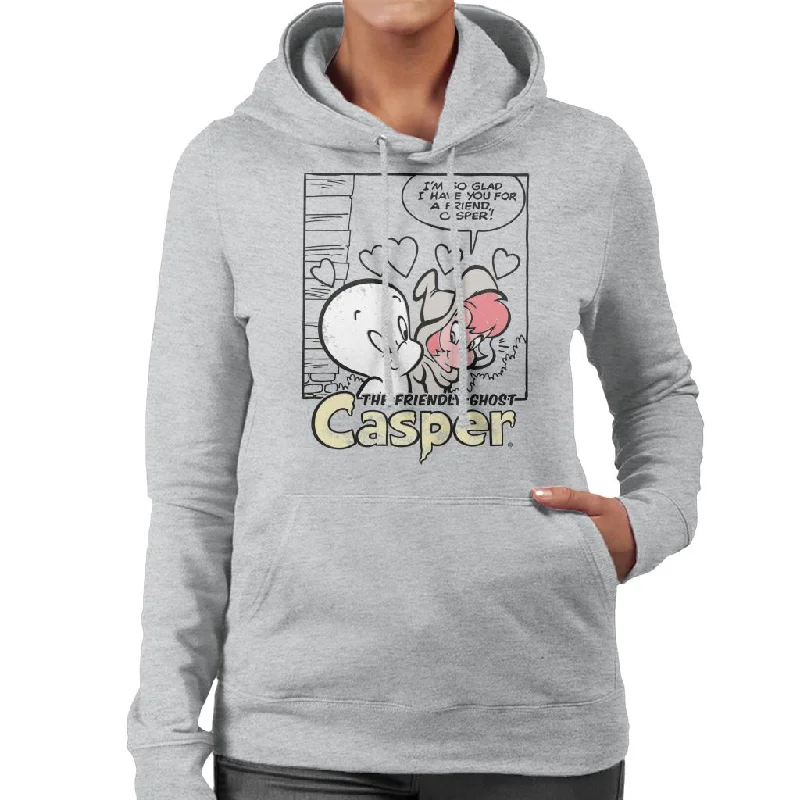 Casper The Friendly Ghost And Wendy Friends Women's Hooded Sweatshirt Hoodie with Cuffed Sleeves Snug Secure Casper The Friendly Ghost And Wendy Friends Women's Hooded Sweatshirt Hoodie with Cuffed Sleeves Snug Secure