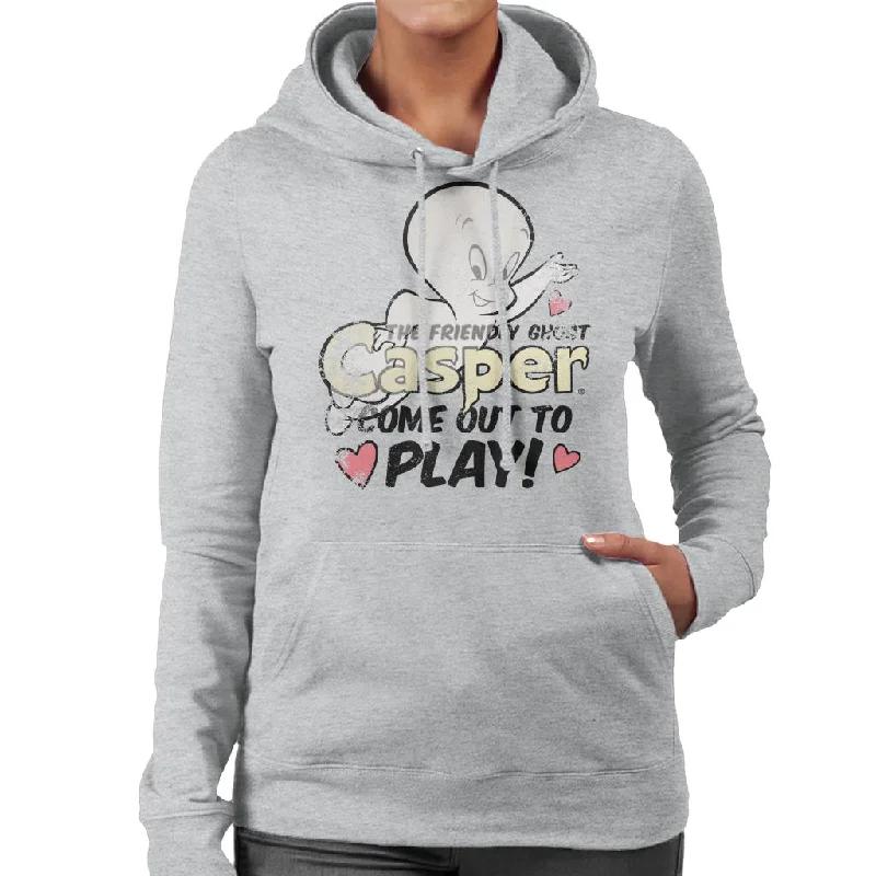 Casper The Friendly Ghost Come Out And Play Women's Hooded Sweatshirt Hoodie with Turtle Neck Cozy Winter Casper The Friendly Ghost Come Out And Play Women's Hooded Sweatshirt Hoodie with Turtle Neck Cozy Winter