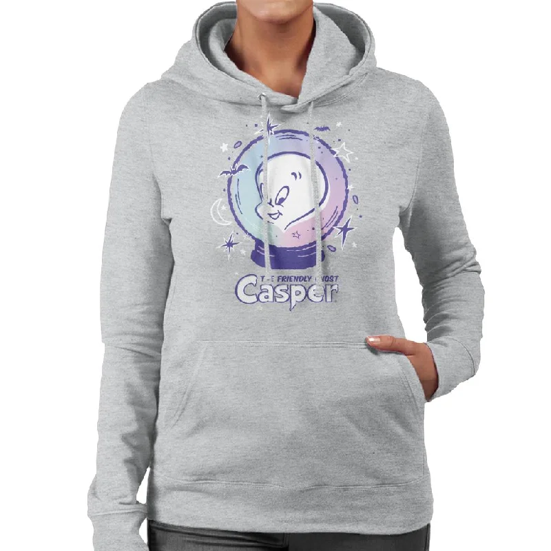Casper The Friendly Ghost Crystal Ball Women's Hooded Sweatshirt Hoodie with Thumb Holes Functional Cozy