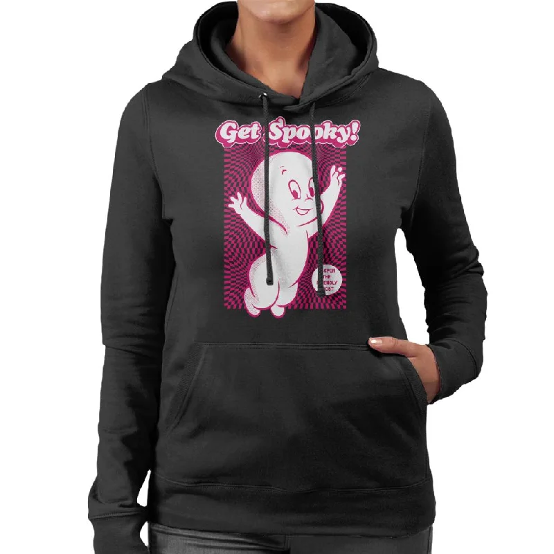 Casper The Friendly Ghost Get Spooky Women's Hooded Sweatshirt Hoodie with Pocket Utility Practical Casper The Friendly Ghost Get Spooky Women's Hooded Sweatshirt Hoodie with Pocket Utility Practical