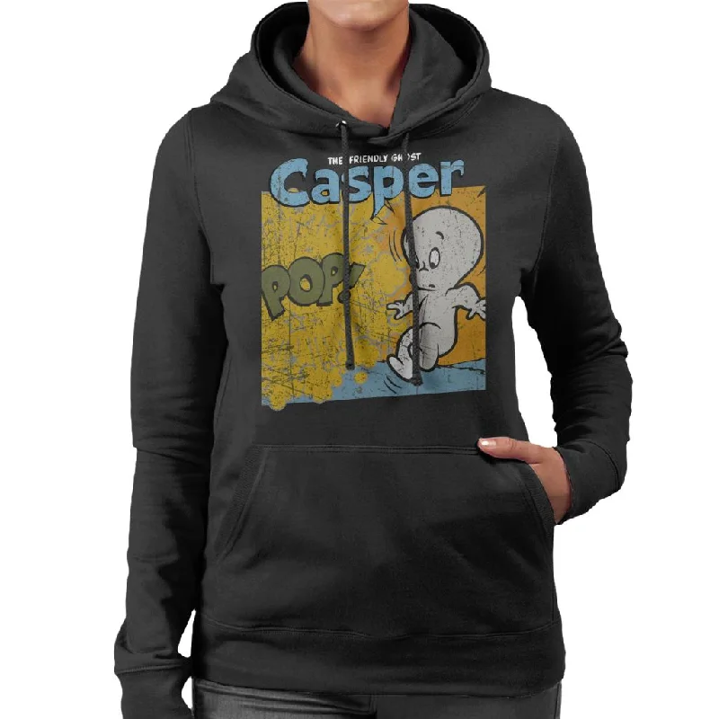 Casper The Friendly Ghost Pop Frame Women's Hooded Sweatshirt Hoodie with Strings Custom Fit Adjustable Casper The Friendly Ghost Pop Frame Women's Hooded Sweatshirt Hoodie with Strings Custom Fit Adjustable
