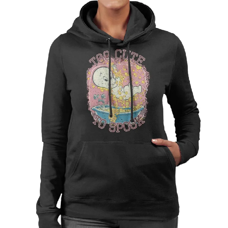 Casper The Friendly Ghost Too Cute To Spook Women's Hooded Sweatshirt Hoodie with Hem Applique Textured Unique Casper The Friendly Ghost Too Cute To Spook Women's Hooded Sweatshirt Hoodie with Hem Applique Textured Unique