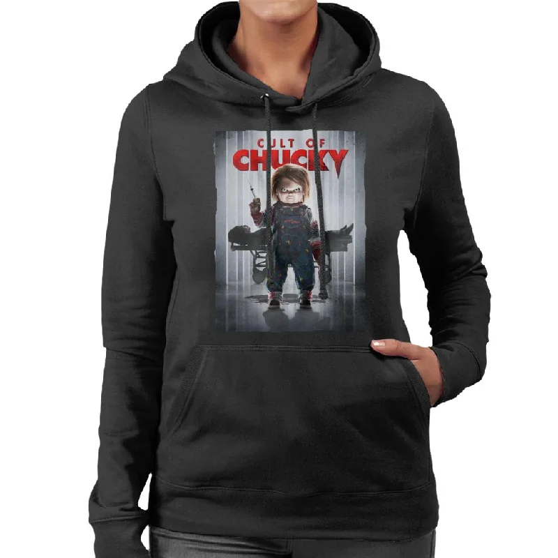 Chucky Cult Of Chucky Poster Women's Hooded Sweatshirt Hoodie Sweatshirt Pullover