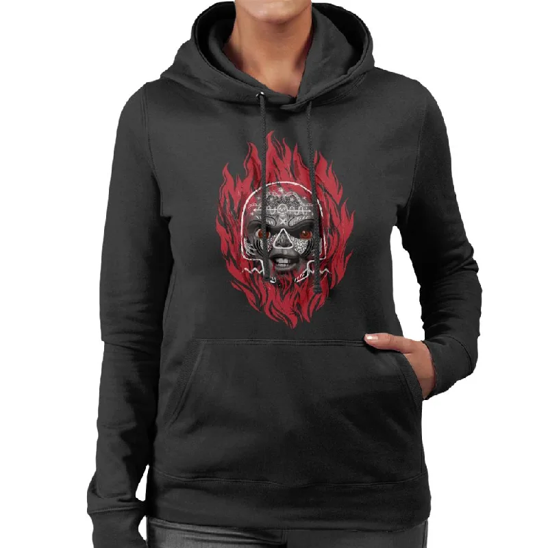 Chucky Flames Women's Hooded Sweatshirt Hoodie Jacket Zipper Layering