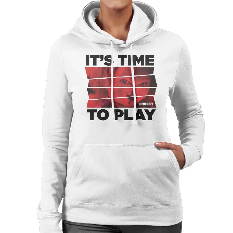 Chucky Its Time To Play Women's Hooded Sweatshirt Hoodie with Cropped Fit Short Trendy Chucky Its Time To Play Women's Hooded Sweatshirt Hoodie with Cropped Fit Short Trendy