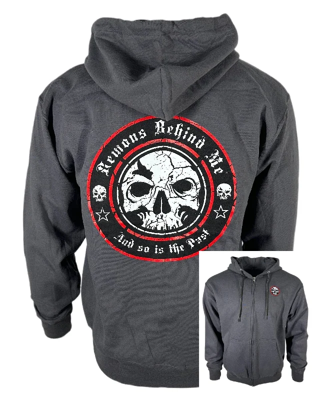 Unisex Red Ring Logo Charcoal Zip-Up Hoodie Hoodie with Drawstring Waist Adjustable Fitted Unisex Red Ring Logo Charcoal Zip-Up Hoodie Hoodie with Drawstring Waist Adjustable Fitted