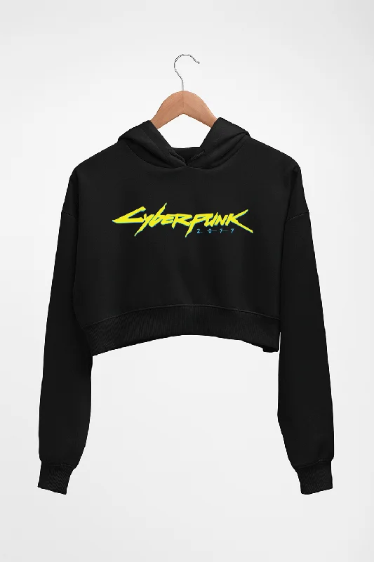 Cyberpunk Crop HOODIE FOR WOMEN Hoodie with Color Block Contrast Stylish