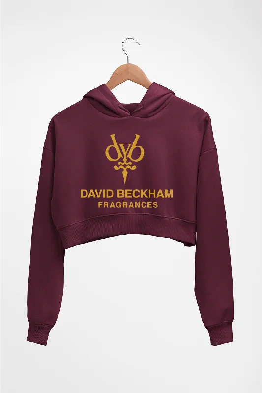 David Beckham Crop HOODIE FOR WOMEN Hoodie with Hem Patch Decorative Personalized