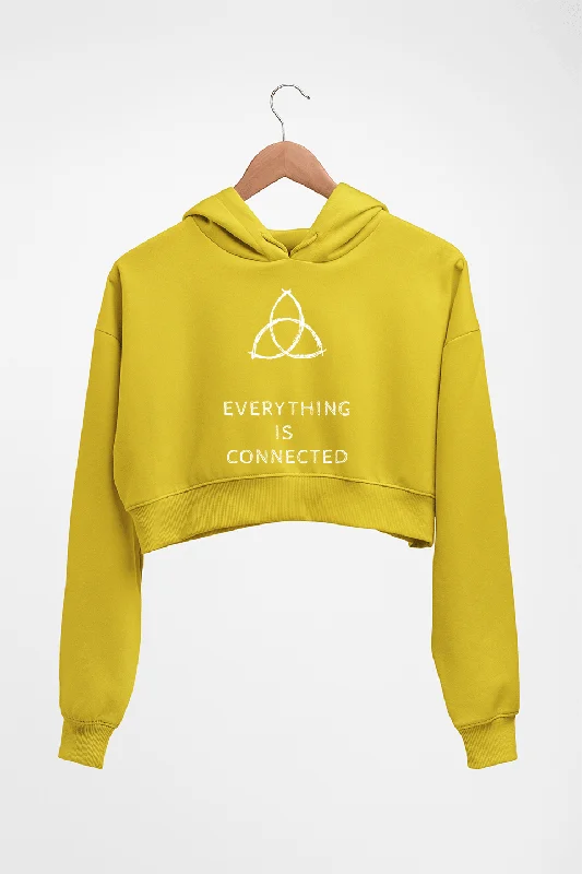 Everything is Connected Crop HOODIE FOR WOMEN Hoodie with Ribbed Hem Stretchable Secure