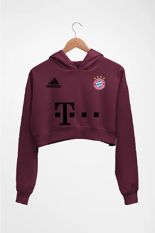 FC Bayern Munich 2021-22 Crop HOODIE FOR WOMEN Hoodie with Reflective Safety Nightwear