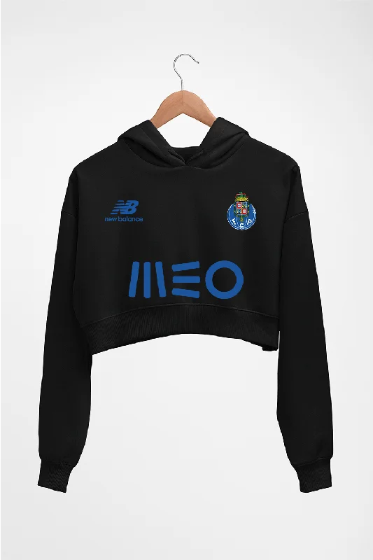 FC Porto 2021-22 Crop HOODIE FOR WOMEN Hoodie with Hem Drawcord Adjustable Customizable