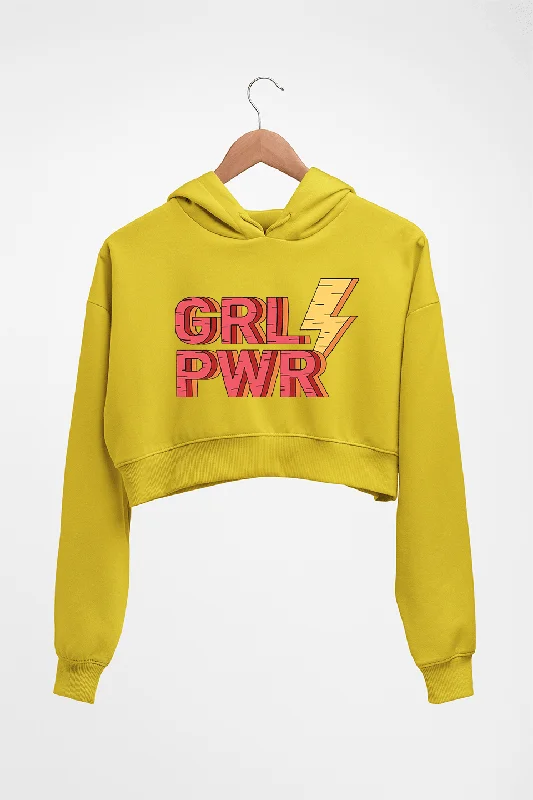 Feminist Girl Power Crop HOODIE FOR WOMEN Hoodie with Typography Text Message