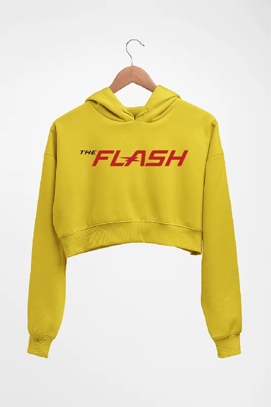 Flash Superhero Crop HOODIE FOR WOMEN Hoodie with Rolled Sleeves Casual Relaxed