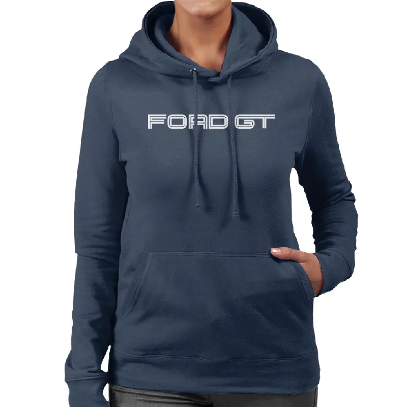 Ford GT Classic Logo Women's Hooded Sweatshirt Hoodie Sweatshirt Pullover