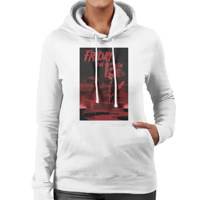 Friday 13th Crimson Boat Women's Hooded Sweatshirt Hoodie with Tie-Dye Psychedelic Retro