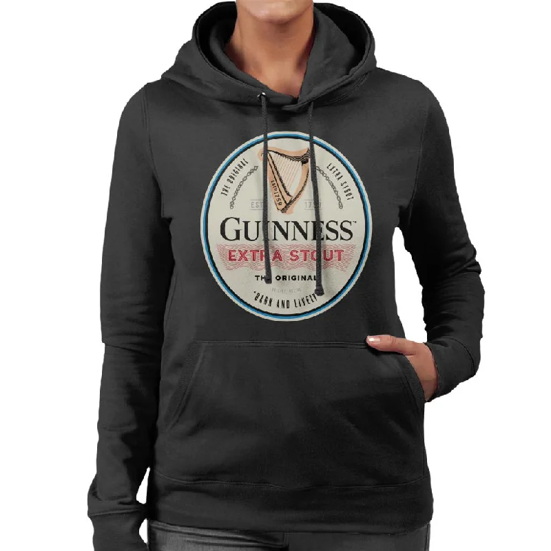 Guinness 1759 Dark And Lively Women's Hooded Sweatshirt Hoodie with Back Slit Movement Comfort