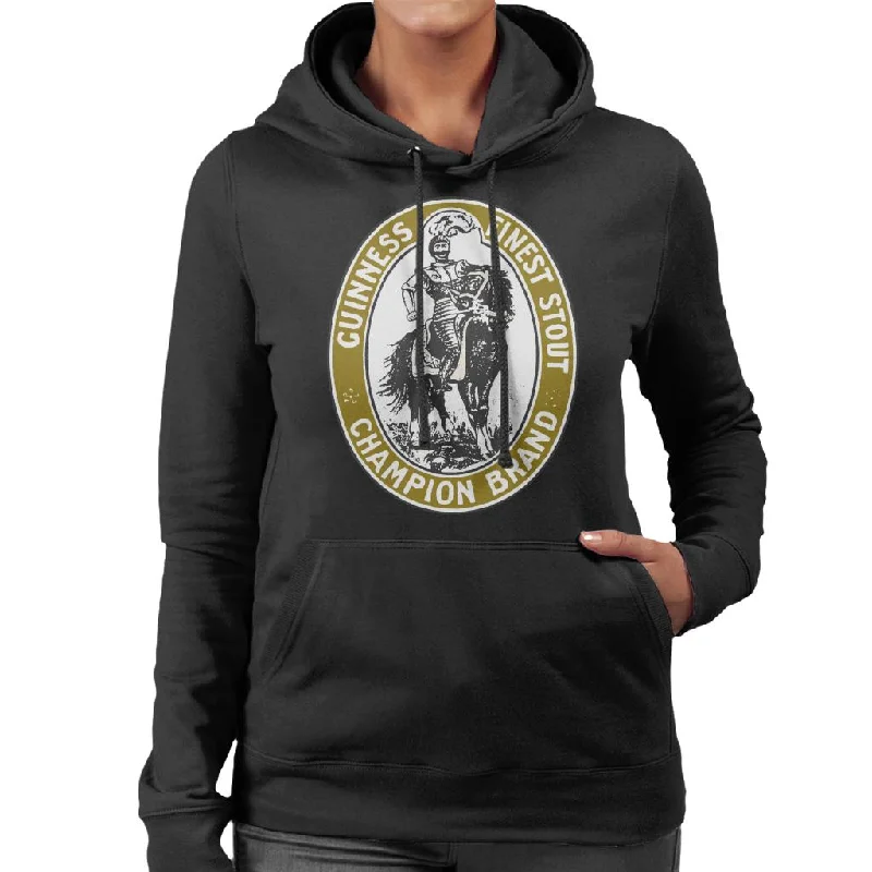 Guinness Finest Stout Women's Hooded Sweatshirt Hoodie with Button Classic Timeless