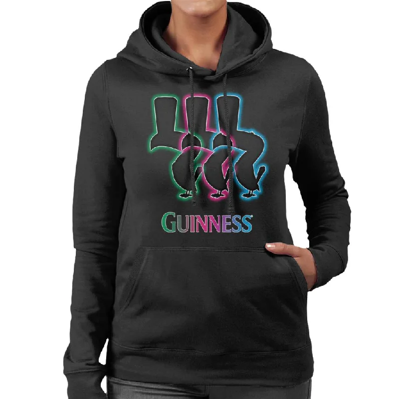 Guinness On Neon Tap Women's Hooded Sweatshirt Hoodie with Hem Patch Decorative Personalized