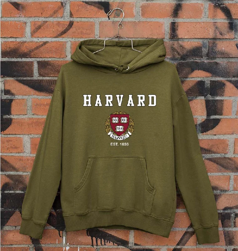 Harvard Unisex Hoodie for Men/Women Hoodie with Hem Frayed Vintage Worn