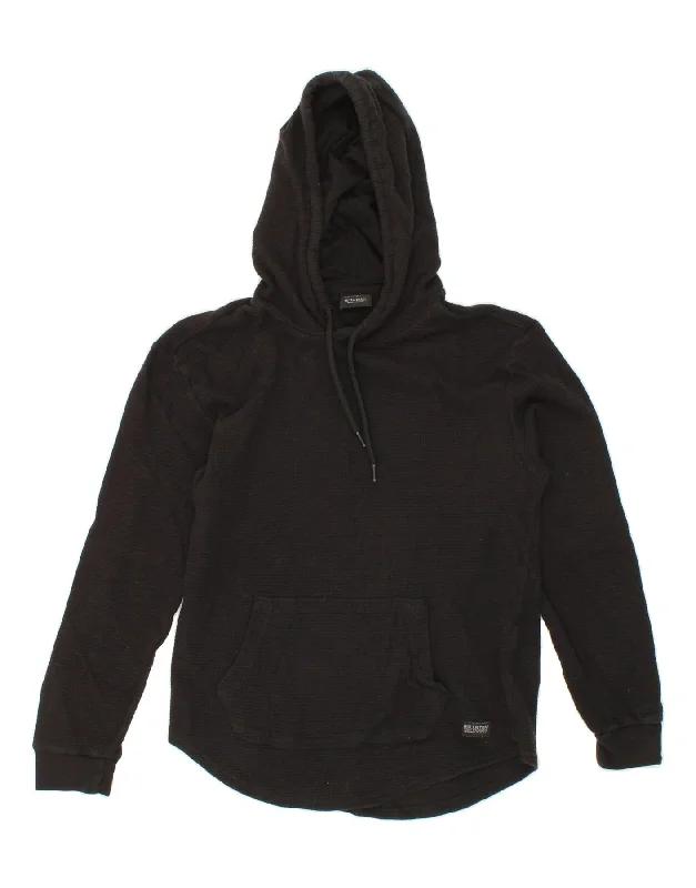 HOLLISTER Mens Hoodie Jumper XS Black Cotton Hoodie with Mesh Breathable Sporty