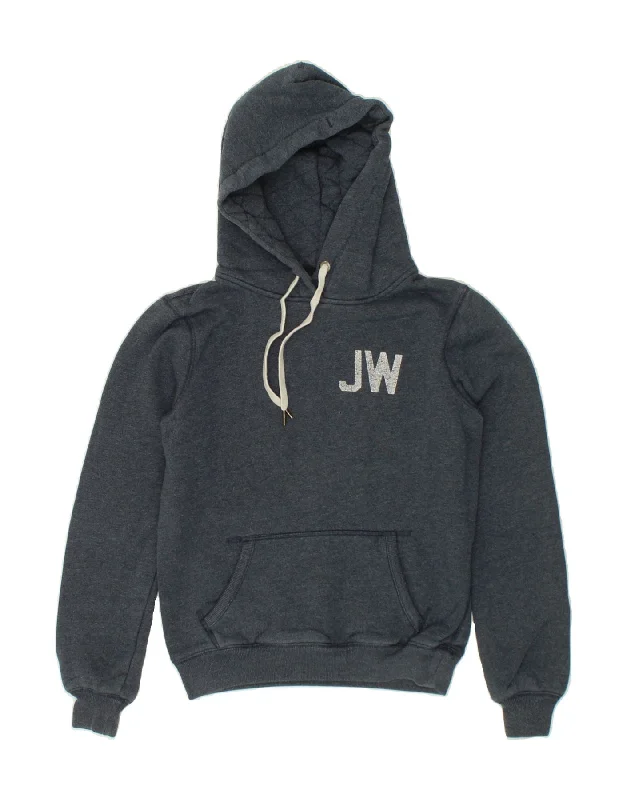 JACK WILLS Womens Graphic Hoodie Jumper UK 10 Small Navy Blue Cotton Hoodie with Cropped Fit Short Trendy JACK WILLS Womens Graphic Hoodie Jumper UK 10 Small Navy Blue Cotton Hoodie with Cropped Fit Short Trendy