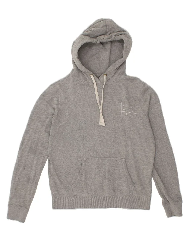 JACK WILLS Womens Graphic Hoodie Jumper UK 12 Medium Grey Cotton Hoodie Crop Top Short Trendy JACK WILLS Womens Graphic Hoodie Jumper UK 12 Medium Grey Cotton Hoodie Crop Top Short Trendy