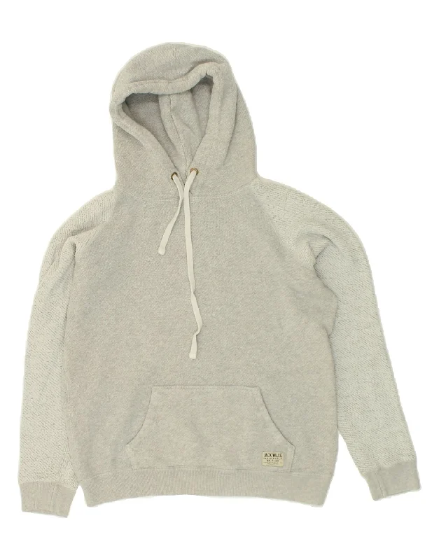 JACK WILLS Womens Hoodie Jumper UK 12 Medium Grey Cotton Hoodie with Side Slits Relaxed Casual JACK WILLS Womens Hoodie Jumper UK 12 Medium Grey Cotton Hoodie with Side Slits Relaxed Casual